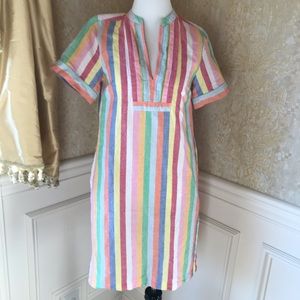 J. Crew oxford striped dress